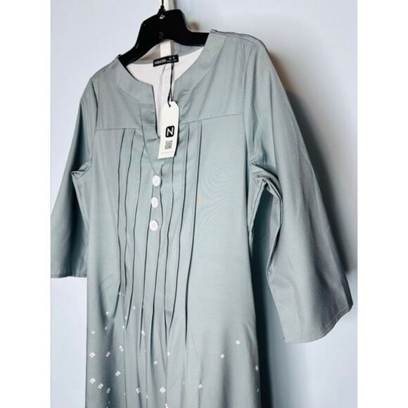 Noracora New With Tags Women's Gray Floral Maxi Dress Size M - Picture 6 of 6